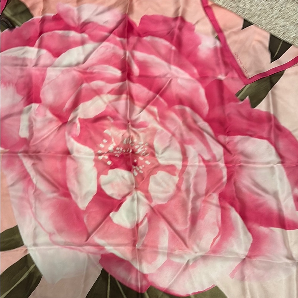 Adrienne Vittadini Pink and Green Scarf